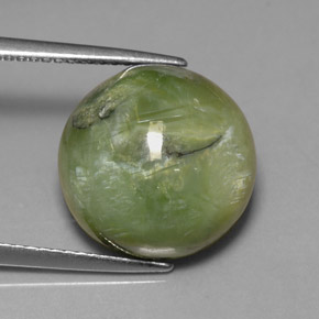 7,86 ctw natürlicher grüner Serpentin, Rundschliff, Lichtundurchlässig