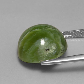 7,28 ctw natürlicher grüner Serpentin, Rundschliff, Lichtundurchlässig