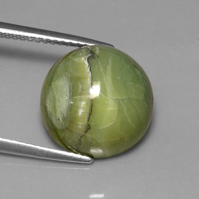 7,23 ctw natürlicher grüner Serpentin, Rundschliff, Lichtundurchlässig