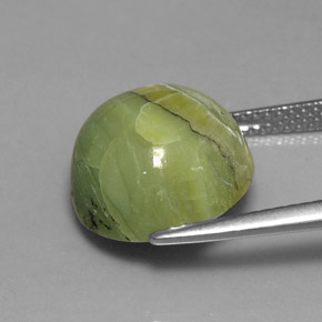 7,23 ctw natürlicher grüner Serpentin, Rundschliff, Lichtundurchlässig