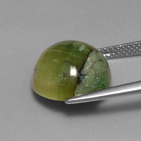 6,30 ctw natürlicher grüner Serpentin, Rundschliff, Lichtundurchlässig