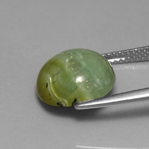 4,61 ctw natürlicher grüner Serpentin, Rundschliff, Lichtundurchlässig
