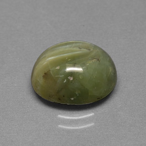 2,95 ctw natürlicher grüner Serpentin, Oval Schliff, Lichtundurchlässig