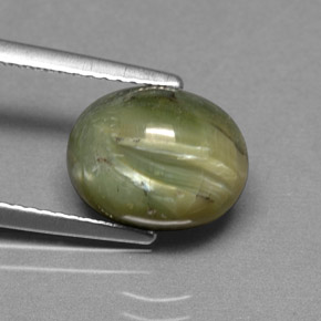 2,95 ctw natürlicher grüner Serpentin, Oval Schliff, Lichtundurchlässig