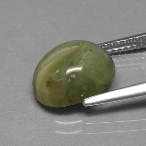 2,95 ctw natürlicher grüner Serpentin, Oval Schliff, Lichtundurchlässig