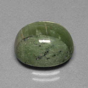 4,84 ctw natürlicher grüner Serpentin, Oval Schliff, Lichtundurchlässig
