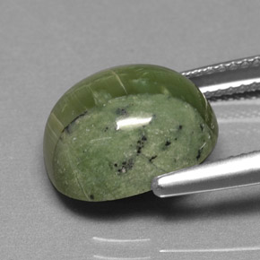 4,84 ctw natürlicher grüner Serpentin, Oval Schliff, Lichtundurchlässig