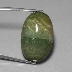 38,22 ctw natürlicher grüner Serpentin, Oval Schliff, Lichtundurchlässig