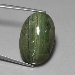 36,66 ctw natürlicher grüner Serpentin, Oval Schliff, Lichtundurchlässig