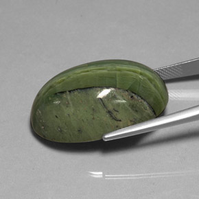 36,66 ctw natürlicher grüner Serpentin, Oval Schliff, Lichtundurchlässig