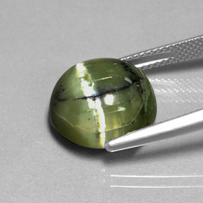 7,53 ctw natürlicher grüner Serpentin, Rundschliff, Lichtundurchlässig