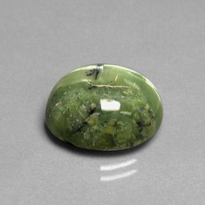 7,13 ctw natürlicher grüner Serpentin, Oval Schliff, Lichtundurchlässig