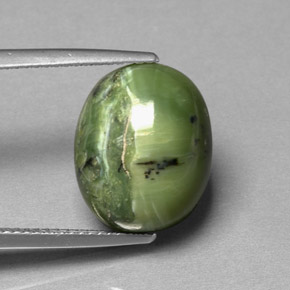 7,13 ctw natürlicher grüner Serpentin, Oval Schliff, Lichtundurchlässig