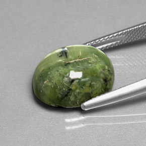 7,13 ctw natürlicher grüner Serpentin, Oval Schliff, Lichtundurchlässig