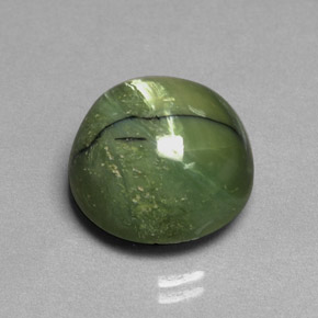 11,31 ctw natürlicher grüner Serpentin, Rundschliff, Lichtundurchlässig