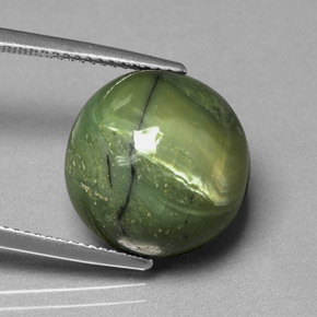 11,31 ctw natürlicher grüner Serpentin, Rundschliff, Lichtundurchlässig