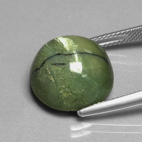 11,31 ctw natürlicher grüner Serpentin, Rundschliff, Lichtundurchlässig