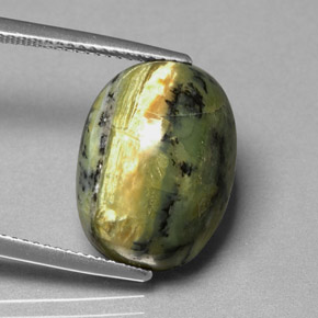 10,26 ctw natürlicher grüner Serpentin, Oval Schliff, Lichtundurchlässig