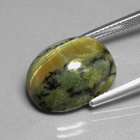 10,26 ctw natürlicher grüner Serpentin, Oval Schliff, Lichtundurchlässig