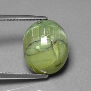 8,56 ctw natürlicher grüner Serpentin, Oval Schliff, Lichtundurchlässig
