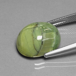 8,56 ctw natürlicher grüner Serpentin, Oval Schliff, Lichtundurchlässig