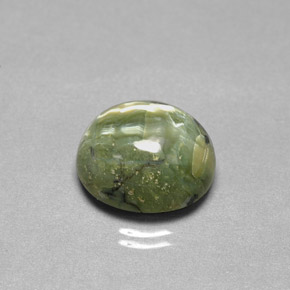 9,20 ctw natürlicher grüner Serpentin, Oval Schliff, Lichtundurchlässig
