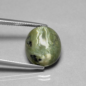 9,20 ctw natürlicher grüner Serpentin, Oval Schliff, Lichtundurchlässig
