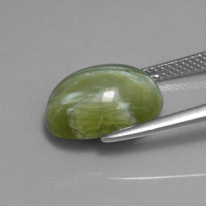 5,37 ctw natürlicher grüner Serpentin, Oval Schliff, Lichtundurchlässig