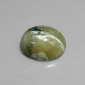 5,26 ctw natürlicher grüner Serpentin, Oval Schliff, Lichtundurchlässig