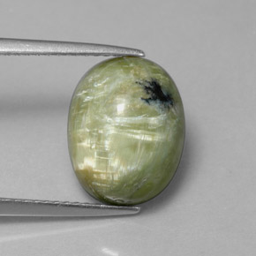 3,97 ctw natürlicher grüner Serpentin, Oval Schliff, Lichtundurchlässig