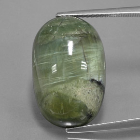 14,20 ctw natürlicher grüner Serpentin, Oval Schliff, Lichtundurchlässig