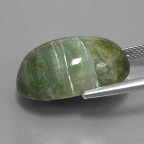 14,20 ctw natürlicher grüner Serpentin, Oval Schliff, Lichtundurchlässig
