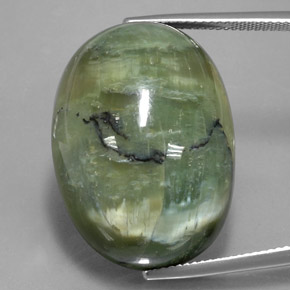 42,76 ctw natürlicher grüner Serpentin, Oval Schliff, Lichtundurchlässig