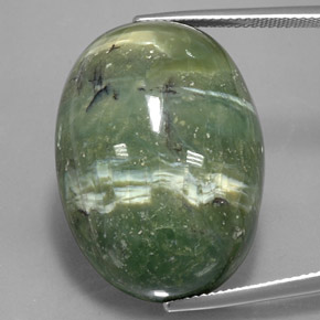 42,50 ctw natürlicher grüner Serpentin, Oval Schliff, Lichtundurchlässig
