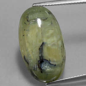 9,95 ctw natürlicher grüner Serpentin, Oval Schliff, Lichtundurchlässig