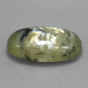 9,95 ctw natürlicher grüner Serpentin, Oval Schliff, Lichtundurchlässig