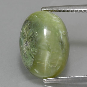 5,32 ctw natürlicher grüner Serpentin, Oval Schliff, Lichtundurchlässig