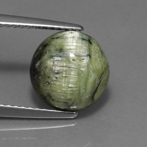 2,76 ctw natürlicher grüner Serpentin, Rundschliff, Lichtundurchlässig
