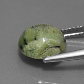 2,76 ctw natürlicher grüner Serpentin, Rundschliff, Lichtundurchlässig