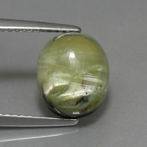 2,93 ctw natürlicher grüner Serpentin, Oval Schliff, Lichtundurchlässig