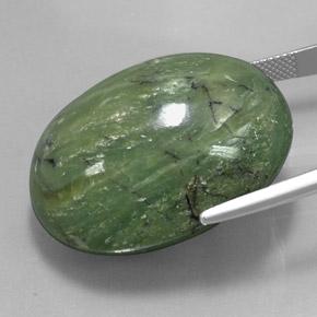 9,17 ctw natürlicher Erdiges Grün Serpentin, Oval, Lichtundurchlässig