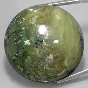 122,80 ctw natürlicher grüner Serpentin, Rundschliff, Lichtundurchlässig