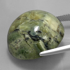 58,61 ctw natürlicher grüner Serpentin, Rundschliff, Lichtundurchlässig