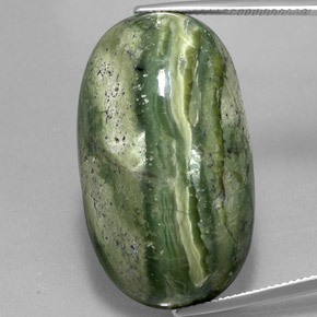 49,97 ctw natürlicher grüner Serpentin, Oval Schliff, Lichtundurchlässig