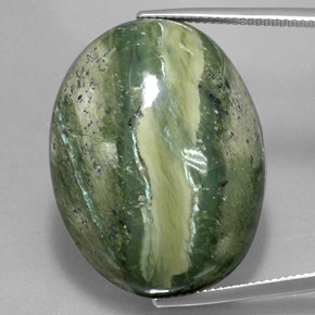 47,57 ctw natürlicher grüner Serpentin, Oval Schliff, Lichtundurchlässig