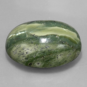 47,57 ctw natürlicher grüner Serpentin, Oval Schliff, Lichtundurchlässig