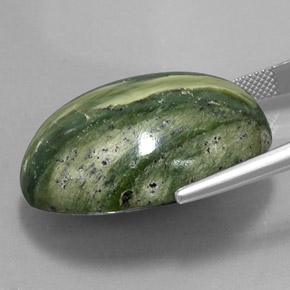 47,57 ctw natürlicher grüner Serpentin, Oval Schliff, Lichtundurchlässig