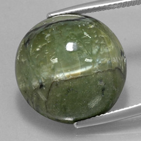 20,97 ctw natürlicher grüner Serpentin, Rundschliff, Lichtundurchlässig