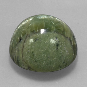 20,97 ctw natürlicher grüner Serpentin, Rundschliff, Lichtundurchlässig