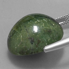 14,38 ctw natürlicher grüner Serpentin, Oval Schliff, Lichtundurchlässig